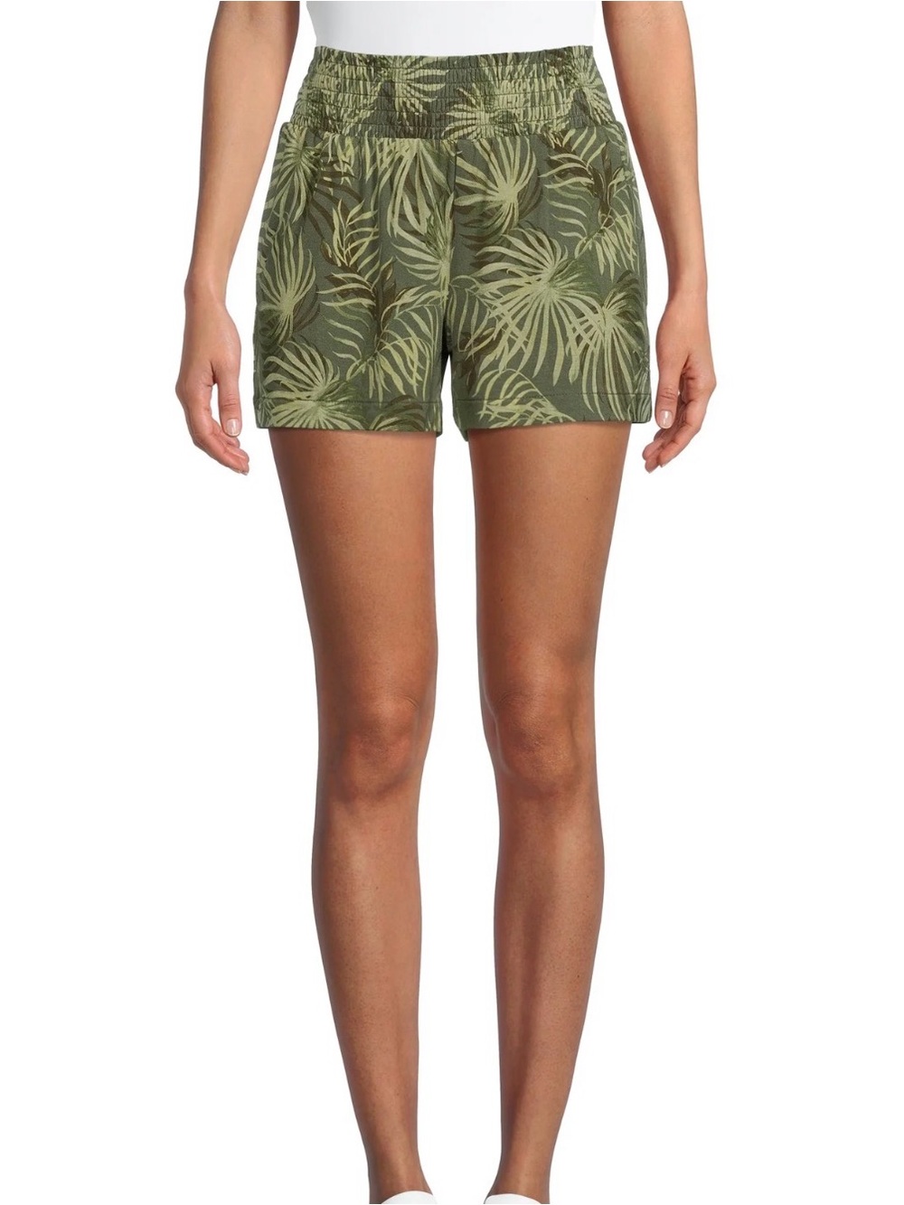Time and Tru green tropical pull on shorts XXL